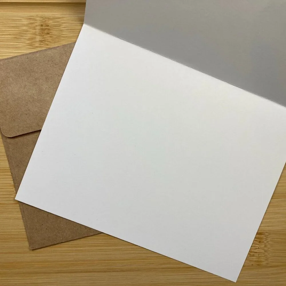 Thank You Greeting Cards 10 Pack 4.25x5.5 Black White Envelopes Blank Inside